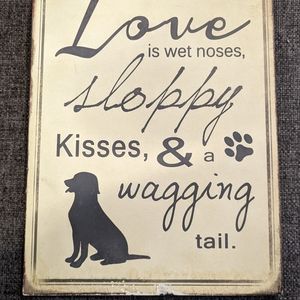 Home decor, metal sign, dogs, Barnyard designs.
